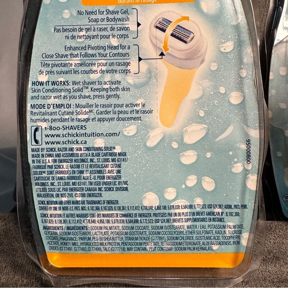 Schick Intuition Plus Razor – Milk & Honey Soothing Moisture | 2 Razors Sealed - Picture 7 of 12